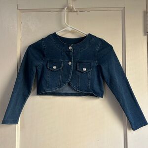 Peek Girls Dark Blue Cropped Denim Bolero Jacket